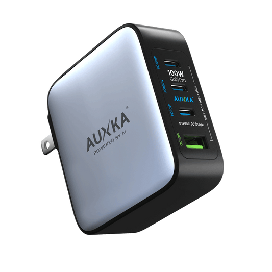 NanoCube™ 100W GaN Pro Wall Charger (3 USB-C Ports + USB-A Port) AUXKA