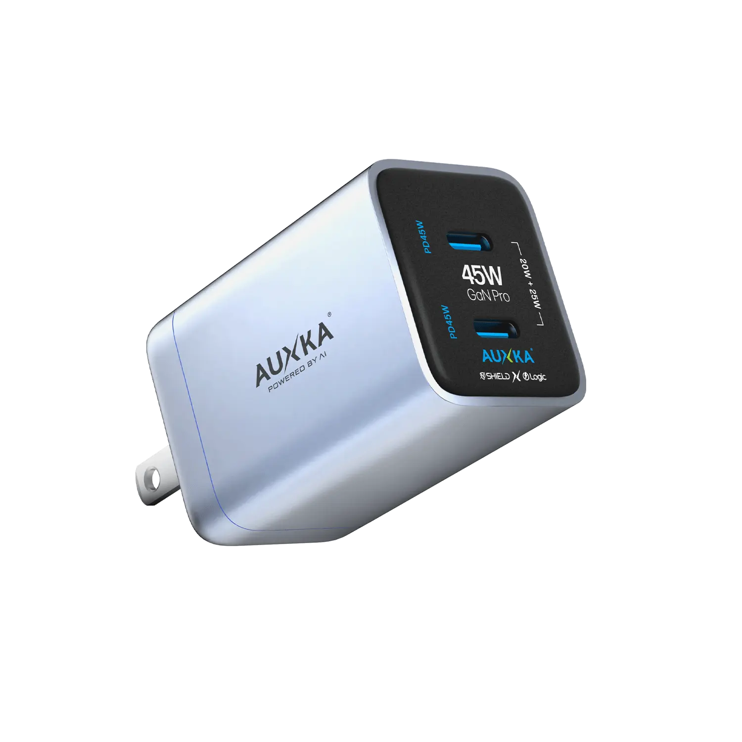 NANOCube™ 45W GaN Pro Wall Charger (2 USB-C Ports) AUXKA