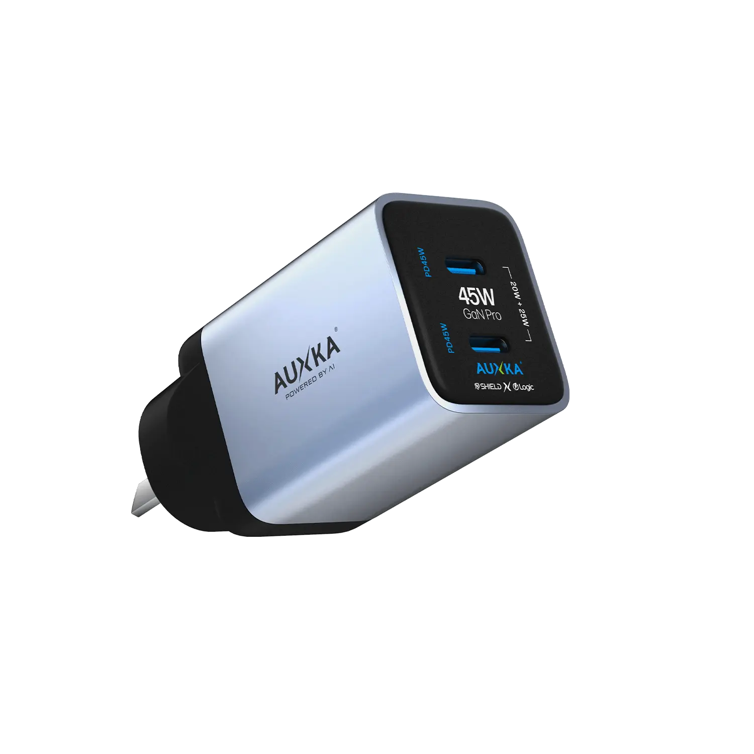 NANOCube™ 45W GaN Pro Wall Charger (2 USB-C Ports) AUXKA