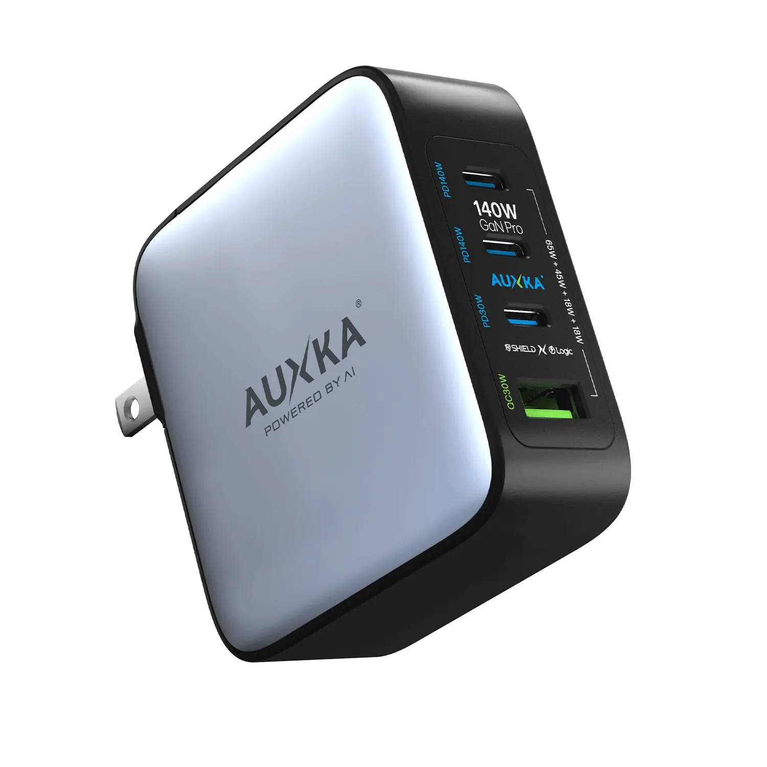 NanoCube™ 140W GaN Pro Wall Charger (3 USB-C Ports + USB-A Port) AUXKA