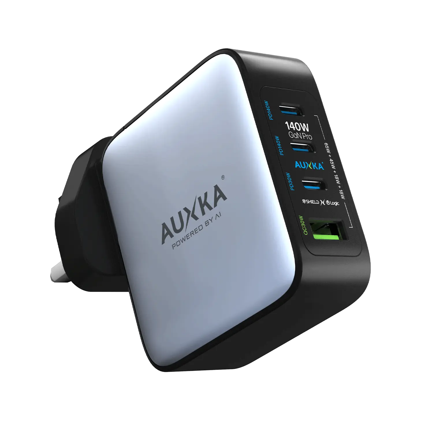NanoCube™ 140W GaN Pro Wall Charger (3 USB-C Ports + USB-A Port) AUXKA